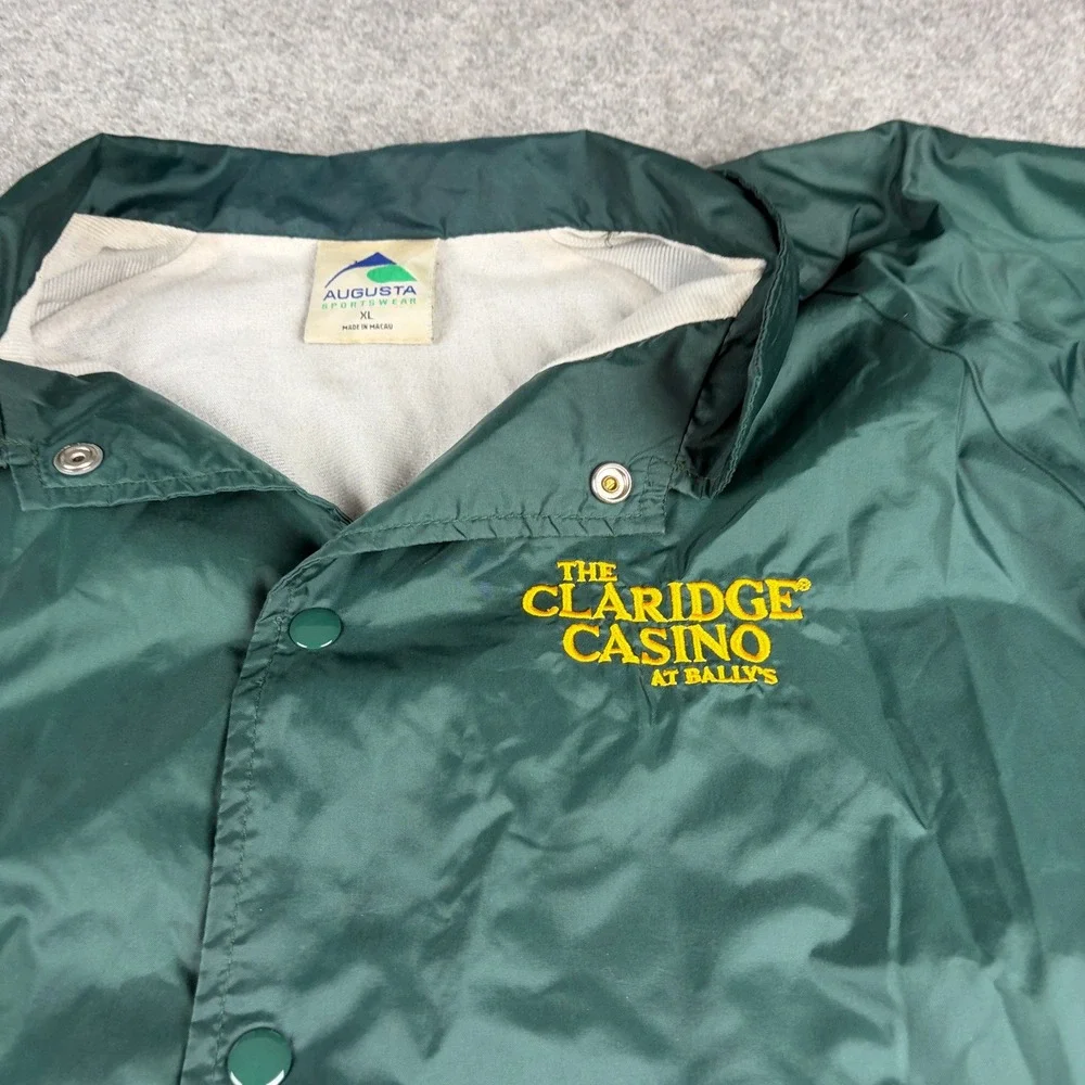 Augusta Sportswear Coach Jacket Mens Extra Large Green‎ Claridge Casino Ballys
